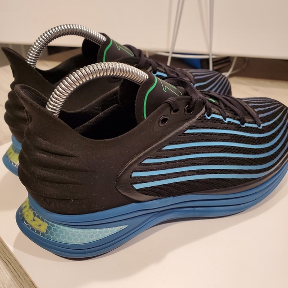 Vimazi Z50 Womens Premium Black Blue Athletic Shoes with Ribbed Design Size 9 - Picture 3 of 14